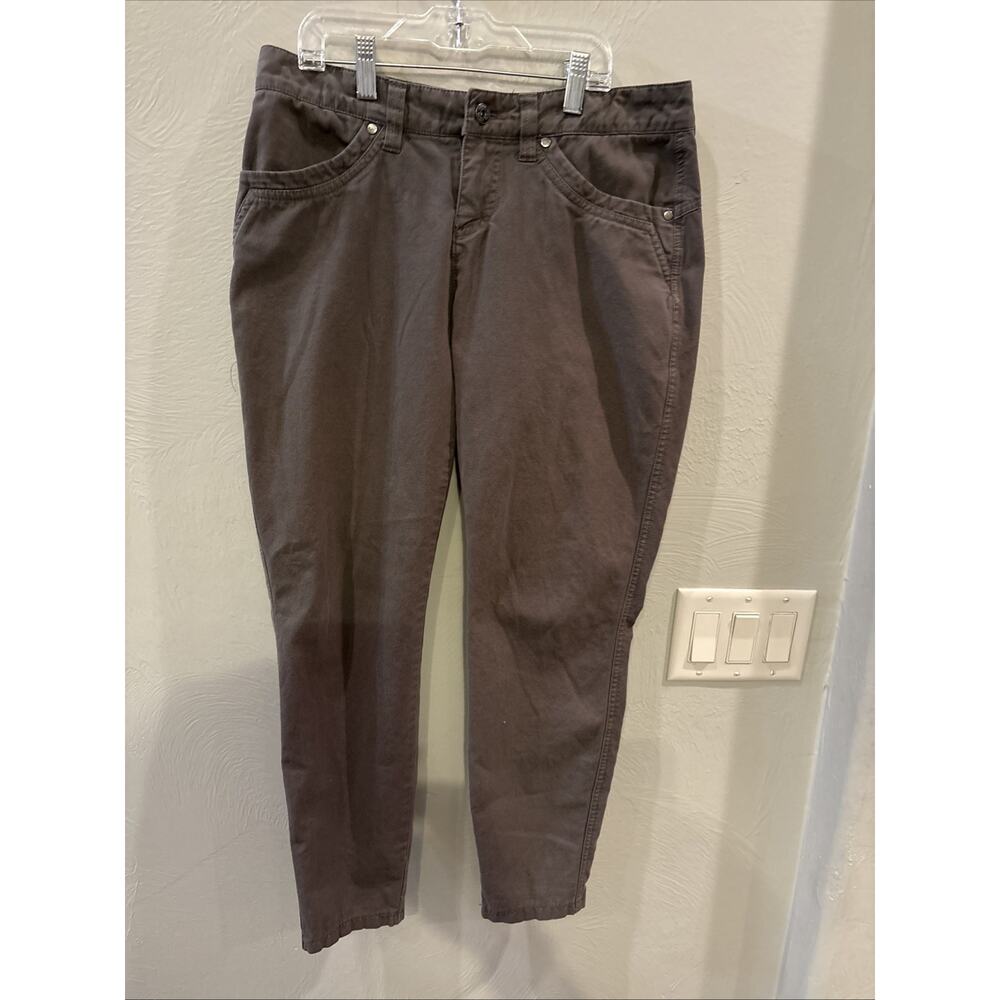 Kuhl Brooke Skinny Women's Size 4 Short Outdoor Hiking Pants Olive Green Canvas